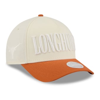 Women's New Era White/Texas Orange Texas Longhorns Tonal 9FORTY A-Frame Adjustable Hat