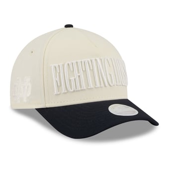 Women's New Era White/Navy Notre Dame Fighting Irish Tonal 9FORTY A-Frame Adjustable Hat