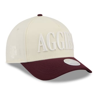 Women's New Era White/Maroon Texas A&M Aggies Tonal 9FORTY A-Frame Adjustable Hat