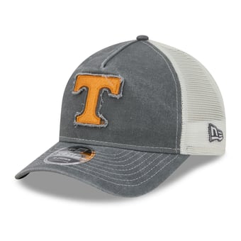 Unisex New Era Charcoal Tennessee Volunteers Faded A-Frame 9FORTY Adjustable Trucker Hat