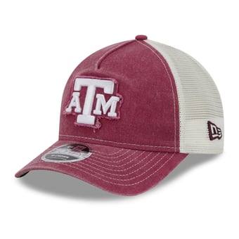 Unisex New Era Maroon Texas A&M Aggies Faded A-Frame 9FORTY Adjustable Trucker Hat