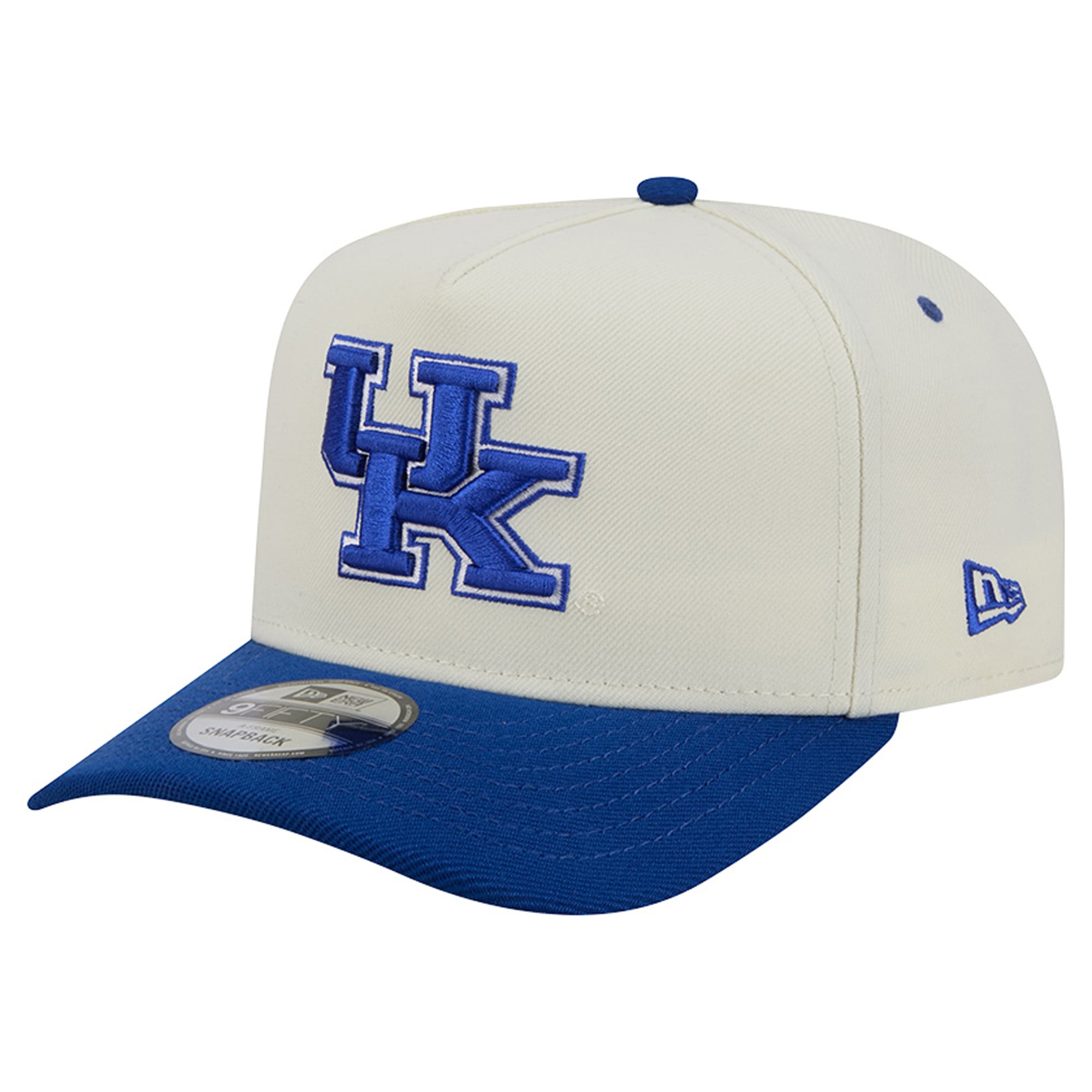 Unisex New Era White/Blue Kentucky Wildcats A-Frame 9FIFTY Snapback Hat