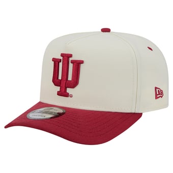 Unisex New Era White/Crimson Indiana Hoosiers 9FIFTY A-Frame Snapback Hat