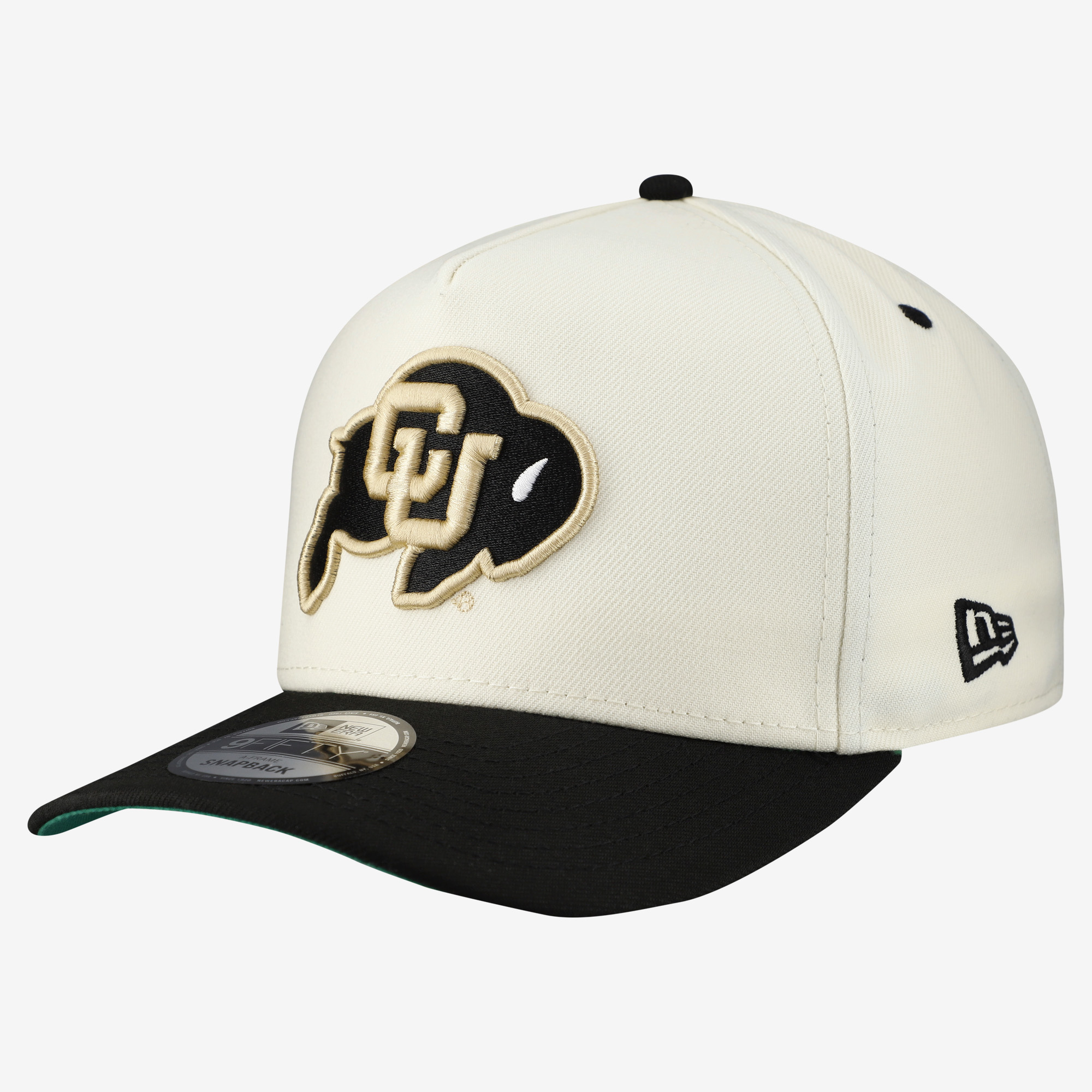 Unisex New Era White/Black Colorado Buffaloes 9FIFTY A-Frame Snapback Hat