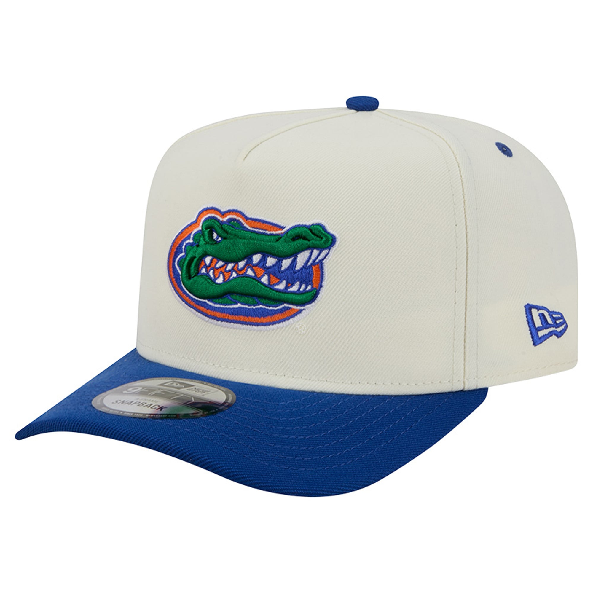 Unisex New Era White/Royal Florida Gators A-Frame 9FIFTY Snapback Hat