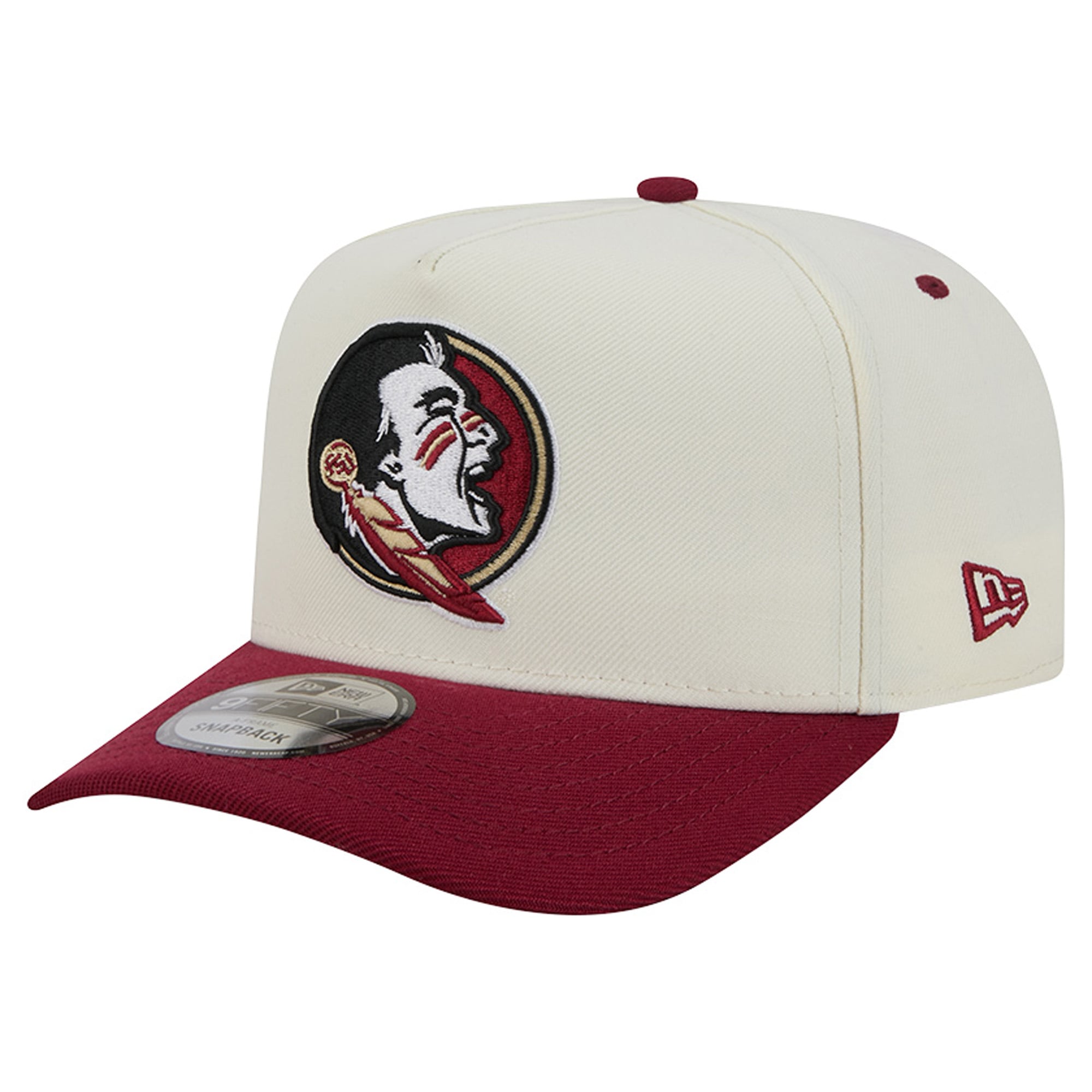 Unisex New Era White/Garnet Florida State Seminoles A-Frame 9FIFTY Snapback Hat