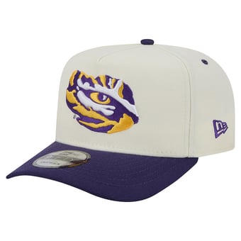 Unisex New Era White/Purple LSU Tigers A-Frame 9FIFTY Snapback Hat