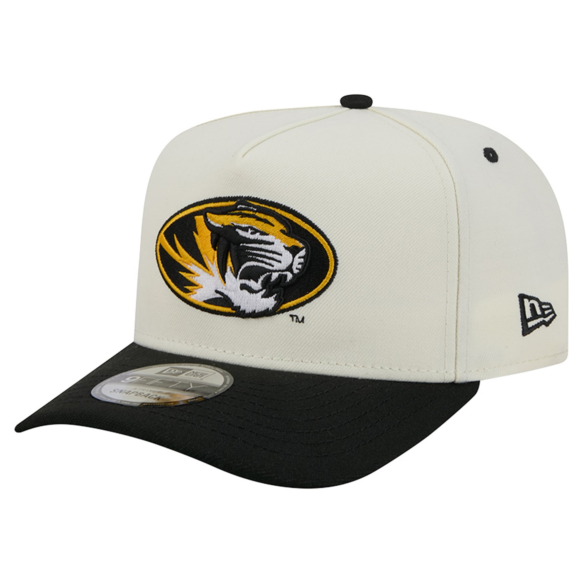 Unisex New Era White/Black Missouri Tigers A-Frame 9FIFTY Snapback Hat