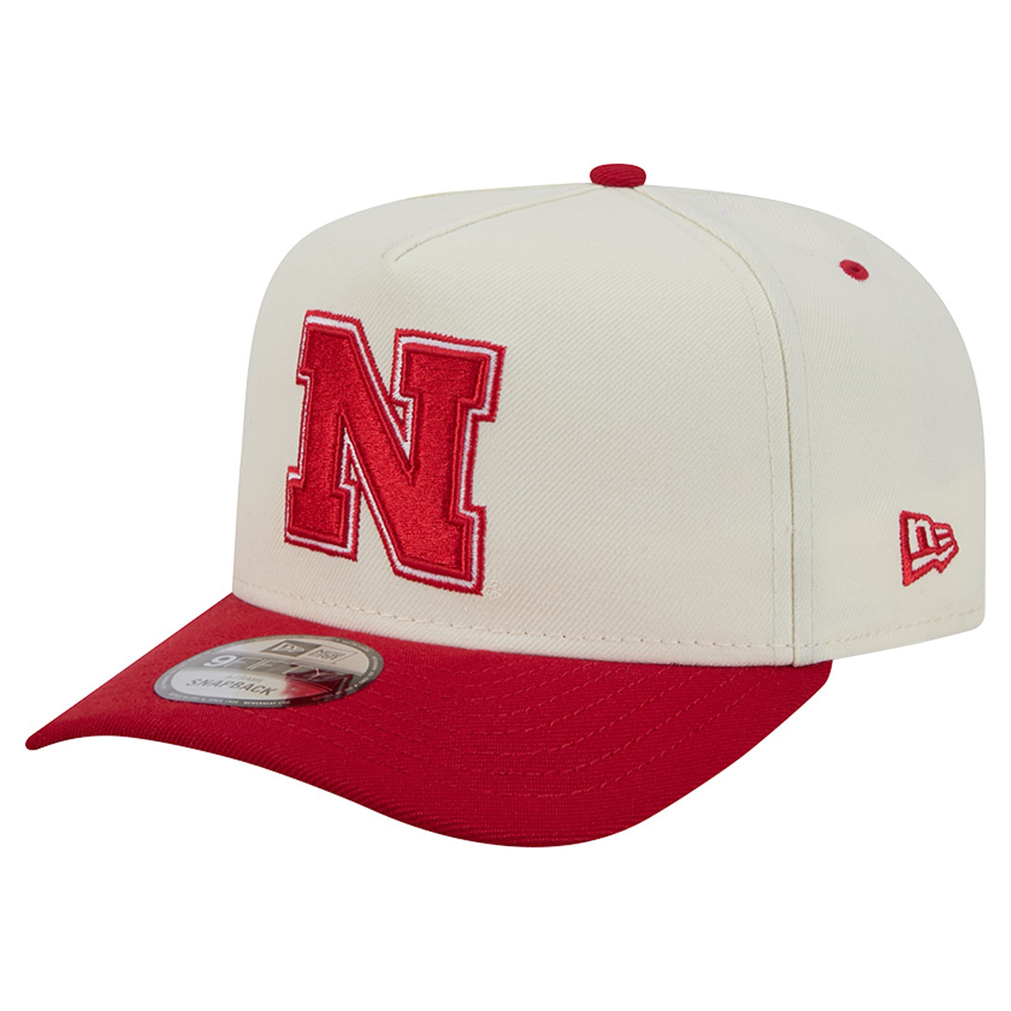 Unisex New Era White/Scarlet Nebraska Huskers A-Frame 9FIFTY Snapback Hat