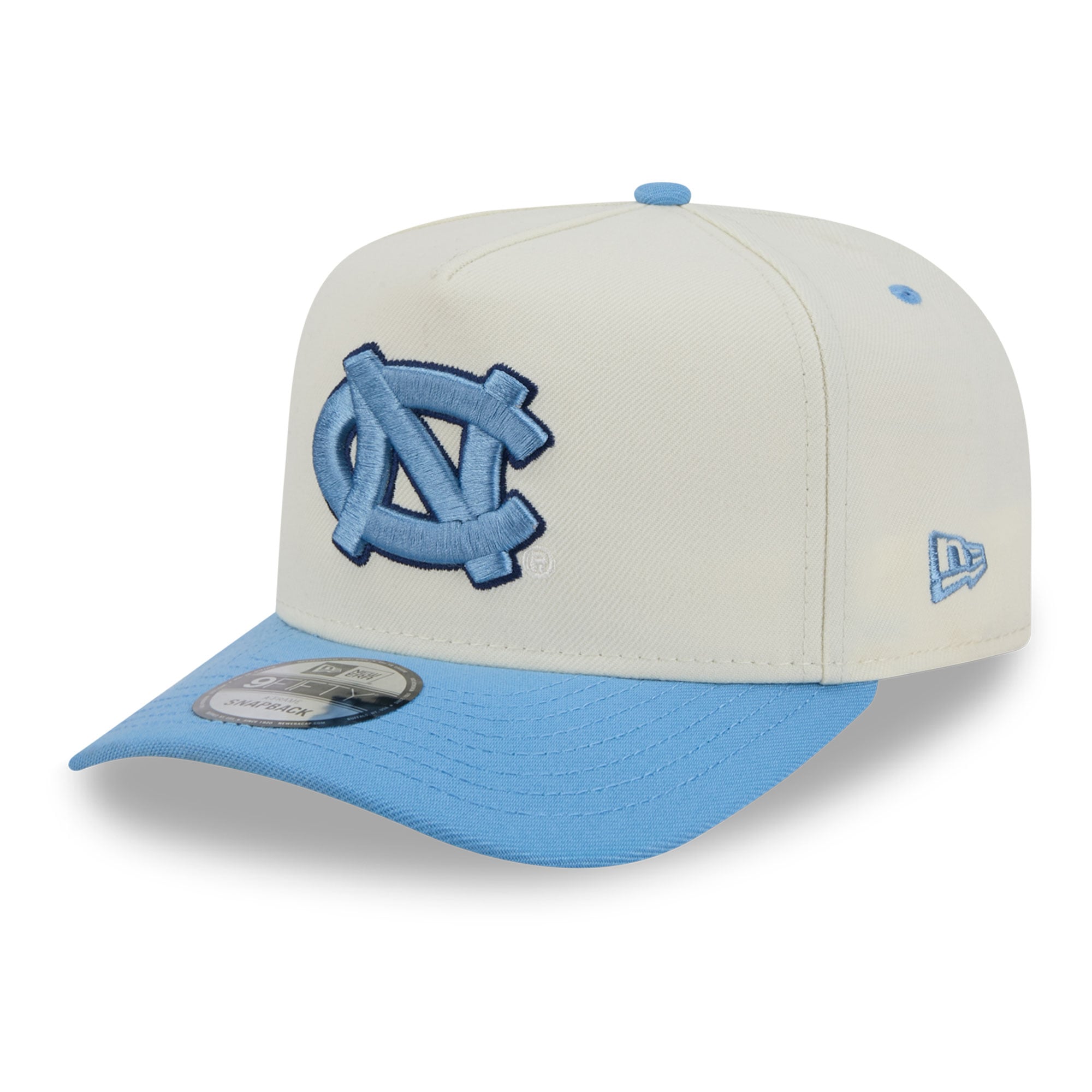 Unisex New Era White/Carolina Blue North Carolina Tar Heels A-Frame 9FIFTY Snapback Hat