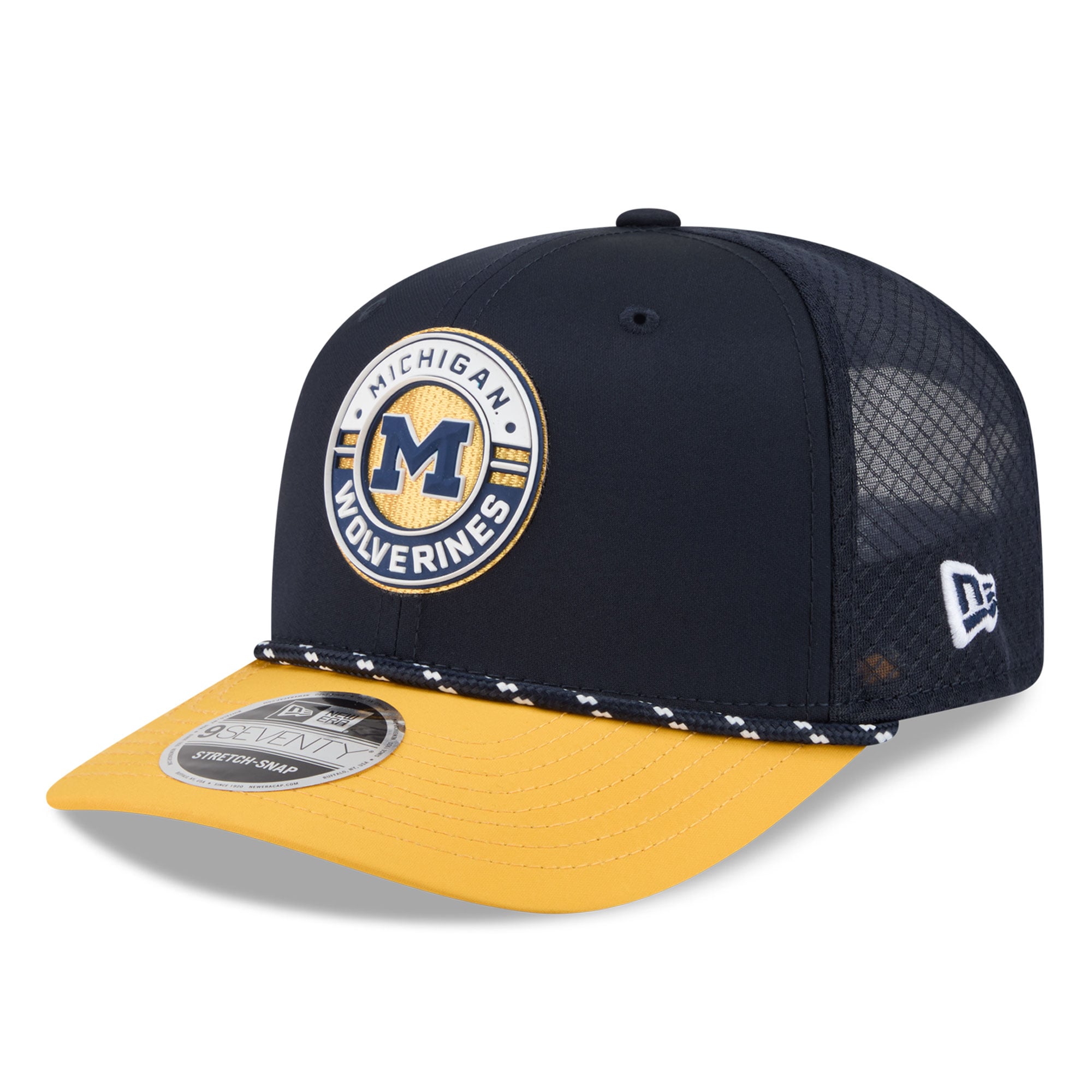 Men's New Era Navy Michigan Wolverines Rope 9SEVENTY Adjustable Hat