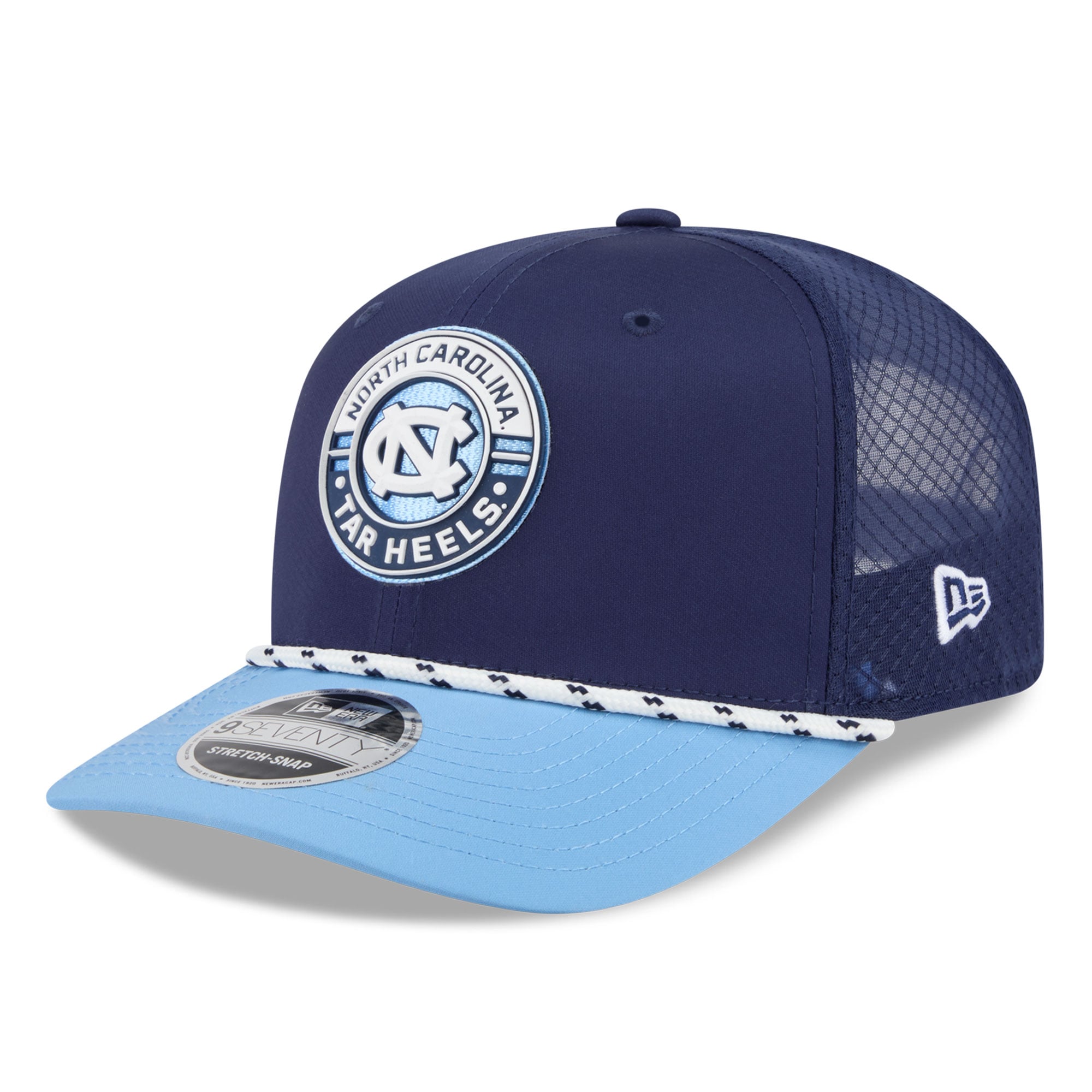 Men's New Era  Navy North Carolina Tar Heels Rope 9SEVENTY Adjustable Hat