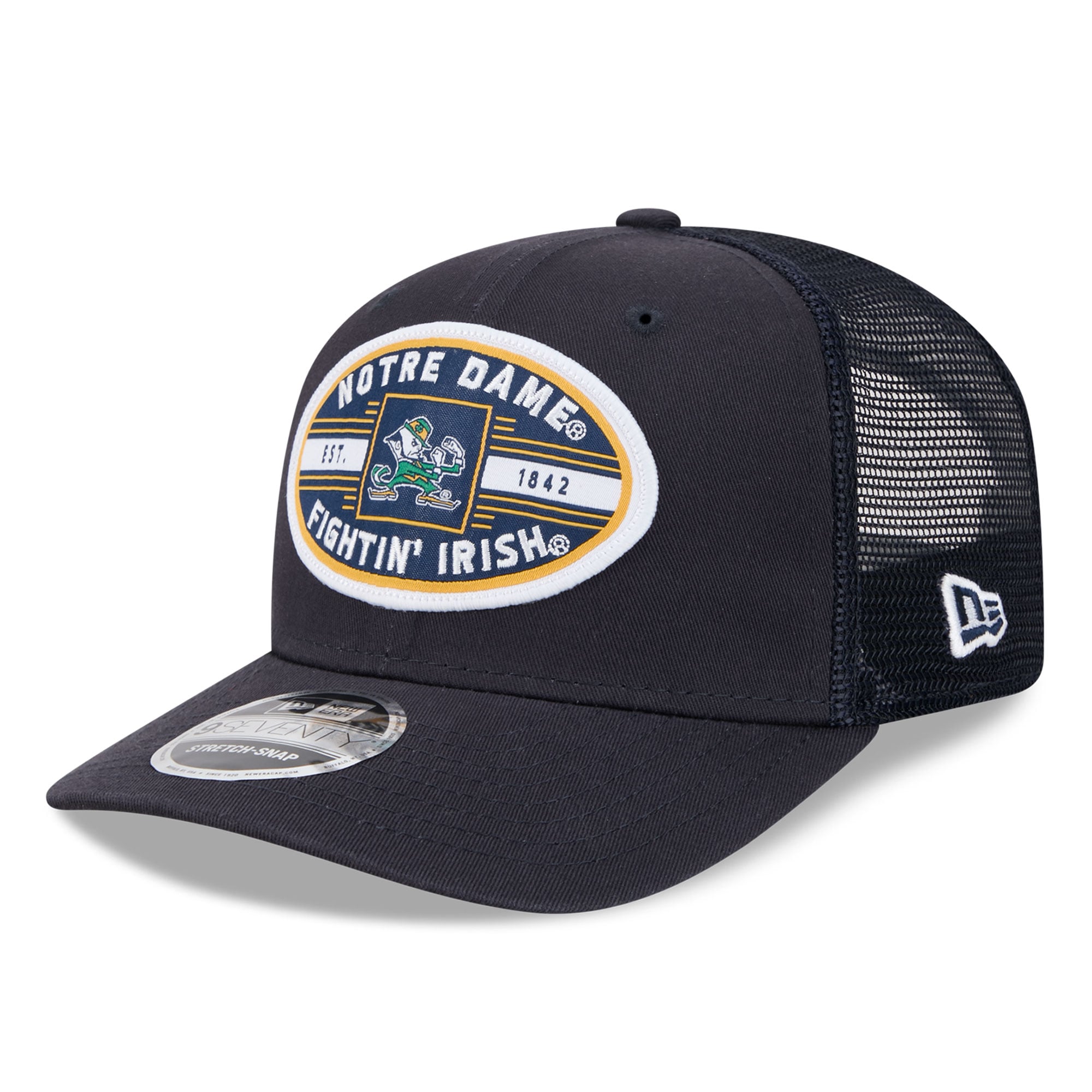Unisex New Era  Navy Notre Dame Fighting Irish Inline Patch 9SEVENTY Trucker Adjustable Hat