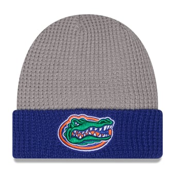 Unisex New Era Gray/Royal Florida Gators Cuffed Waffle Knit Hat