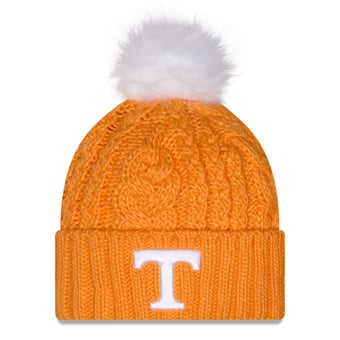 Women's New Era Tennessee Orange Tennessee Volunteers Fuzz Double Knit Hat with Pom