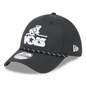 Men's New Era Black Tennessee Volunteers Vault Inline Performance Rope 39THIRTY Stretch Hat