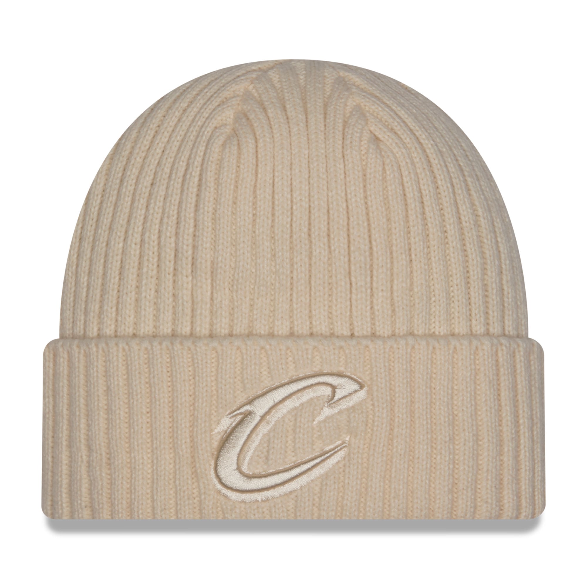 Men's New Era Cream Cleveland Cavaliers Color Pack Cuffed Knit Hat