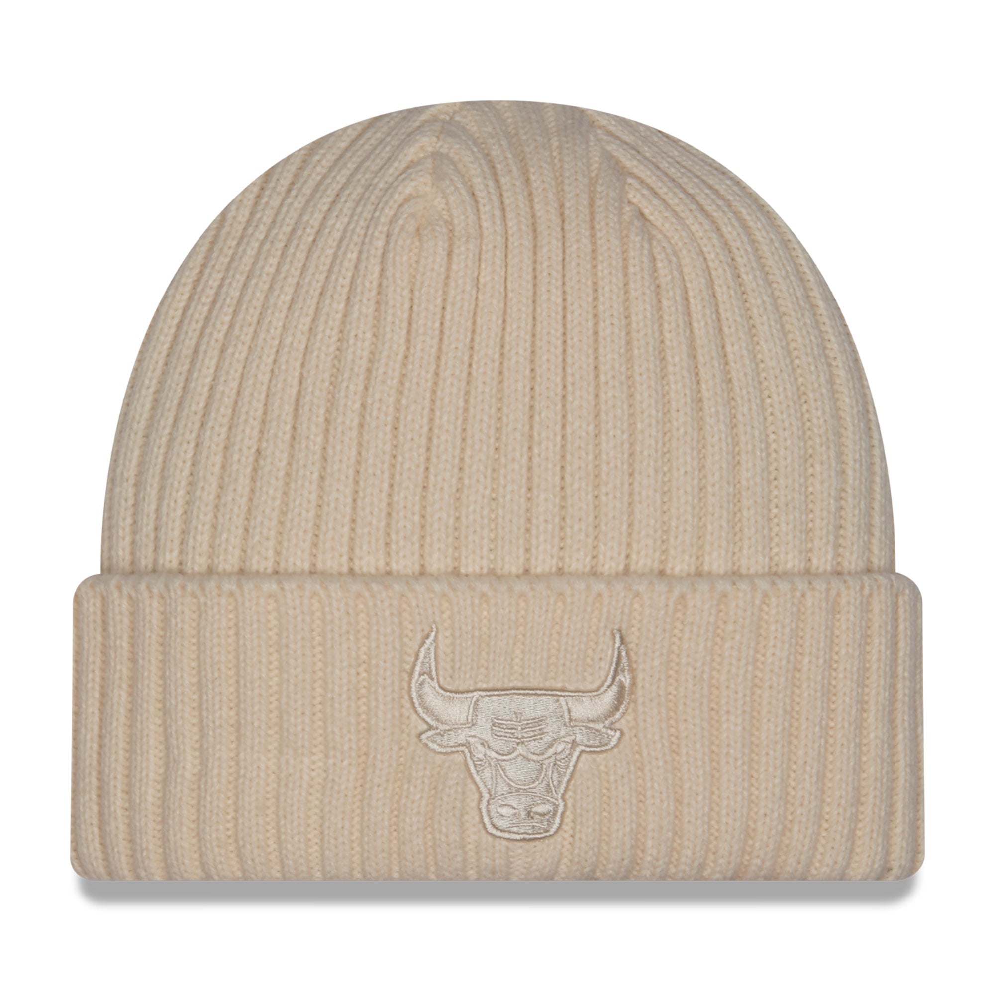 Men's New Era Cream Chicago Bulls Color Pack Cuffed Knit Hat