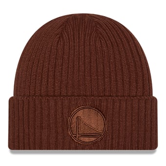 Men's New Era Brown Golden State Warriors Color Pack Cuffed Knit Hat