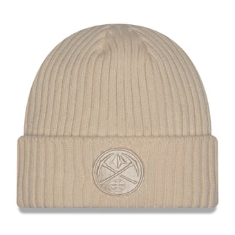 Men's New Era Cream Denver Nuggets Color Pack Cuffed Knit Hat