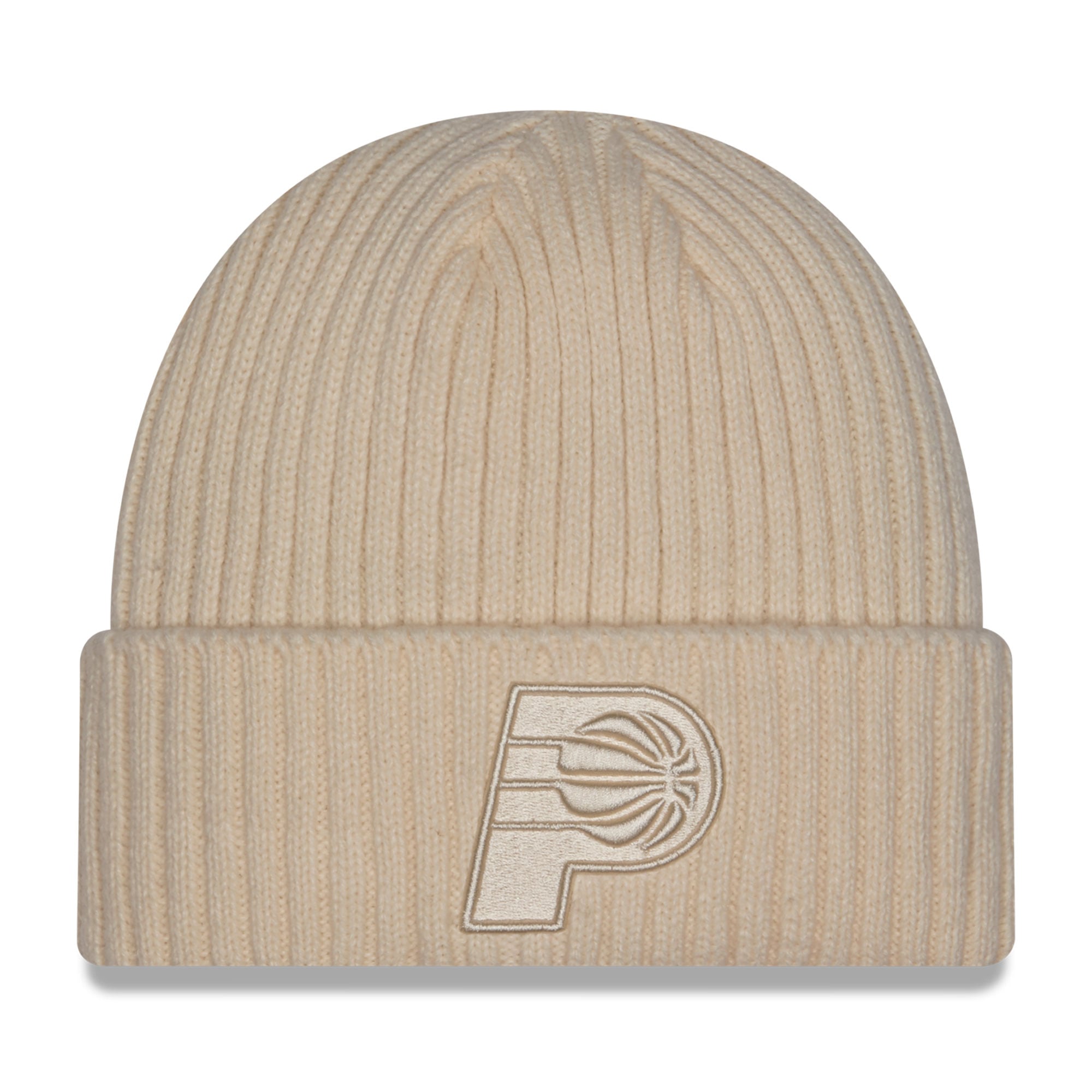 Men's New Era Cream Indiana Pacers Color Pack Cuffed Knit Hat