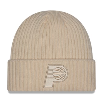 Men's New Era Cream Indiana Pacers Color Pack Cuffed Knit Hat