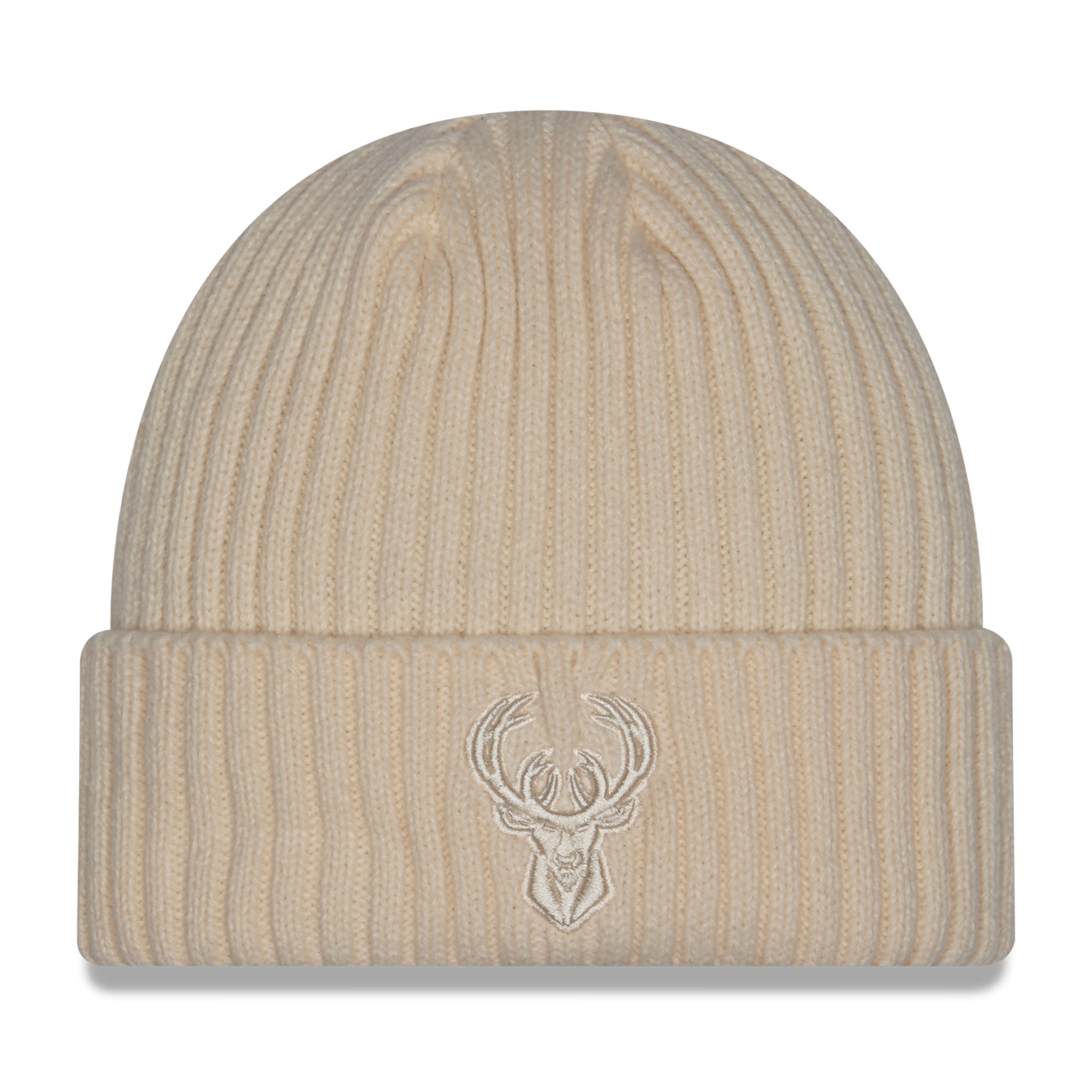 New Era Men's Cream Milwaukee Bucks Color Pack Cuffed Knit Hat - Cream