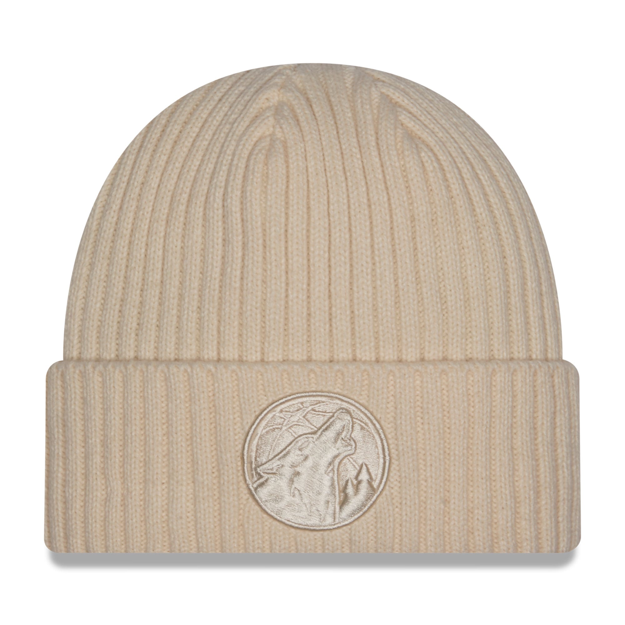 New Era Men's Cream Minnesota Timberwolves Color Pack Cuffed Knit Hat - Cream