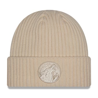 Men's New Era Cream Minnesota Timberwolves Color Pack Cuffed Knit Hat