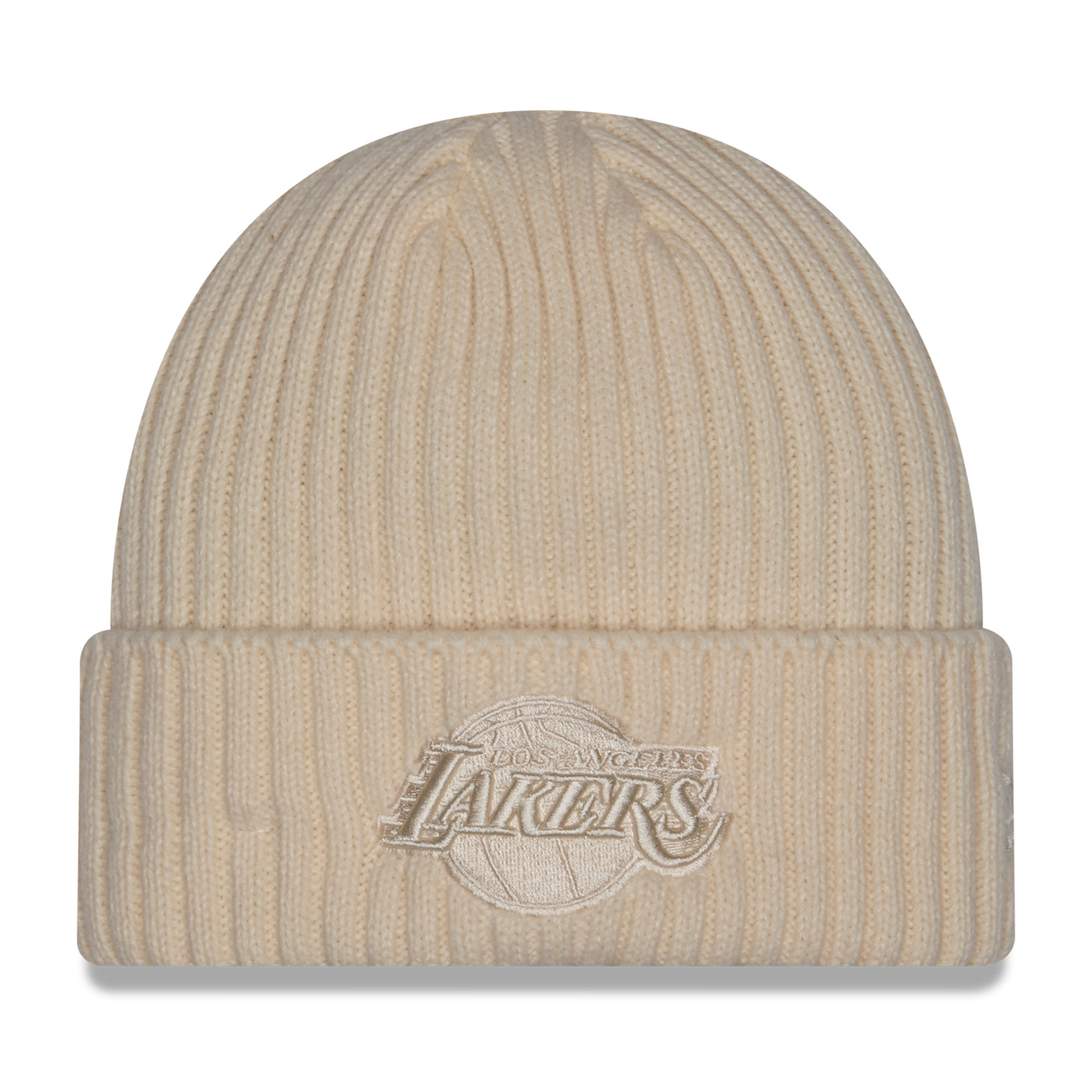 New Era Men's Cream Los Angeles Lakers Color Pack Cuffed Knit Hat - Cream