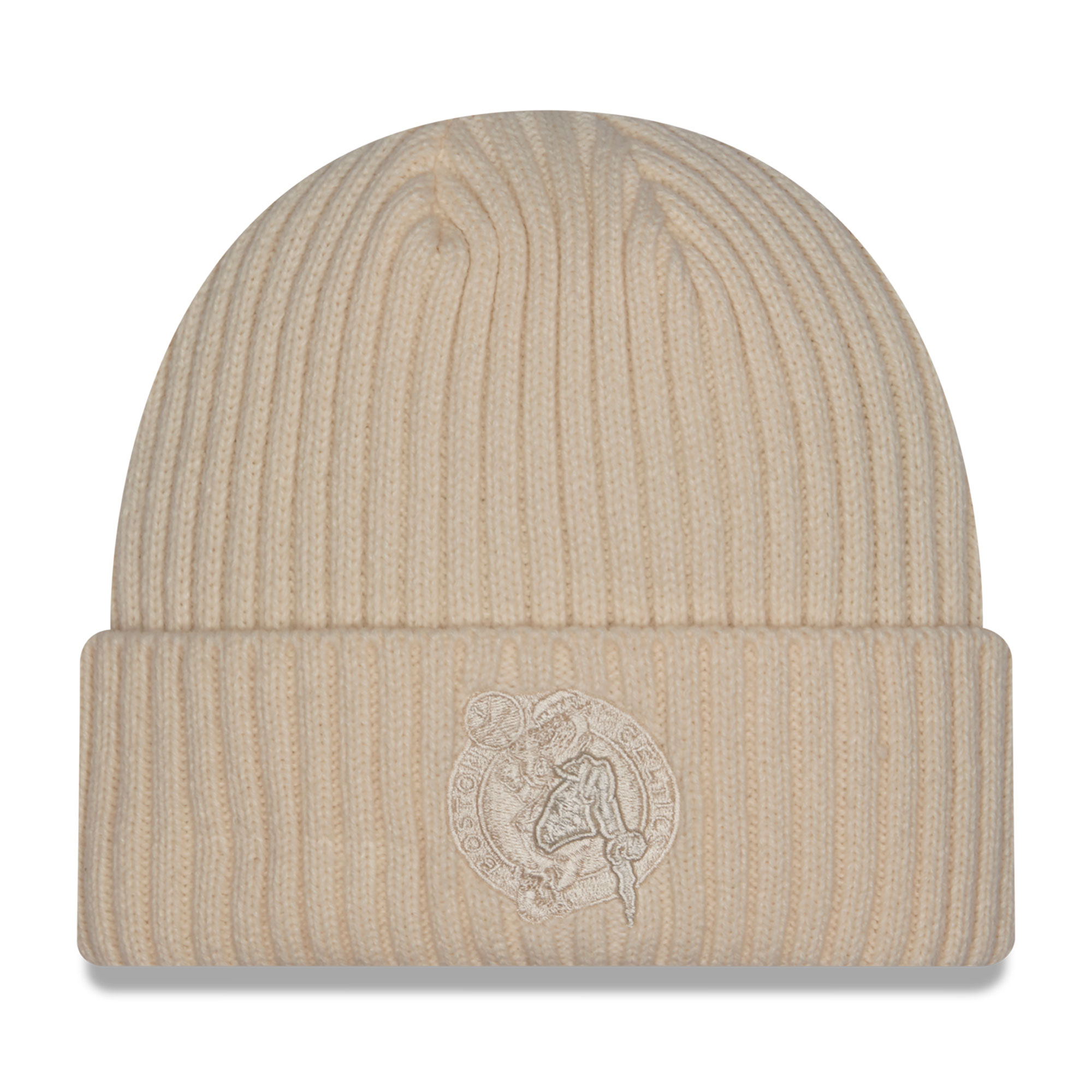 New Era Men's Cream Boston Celtics Color Pack Cuffed Knit Hat - Cream