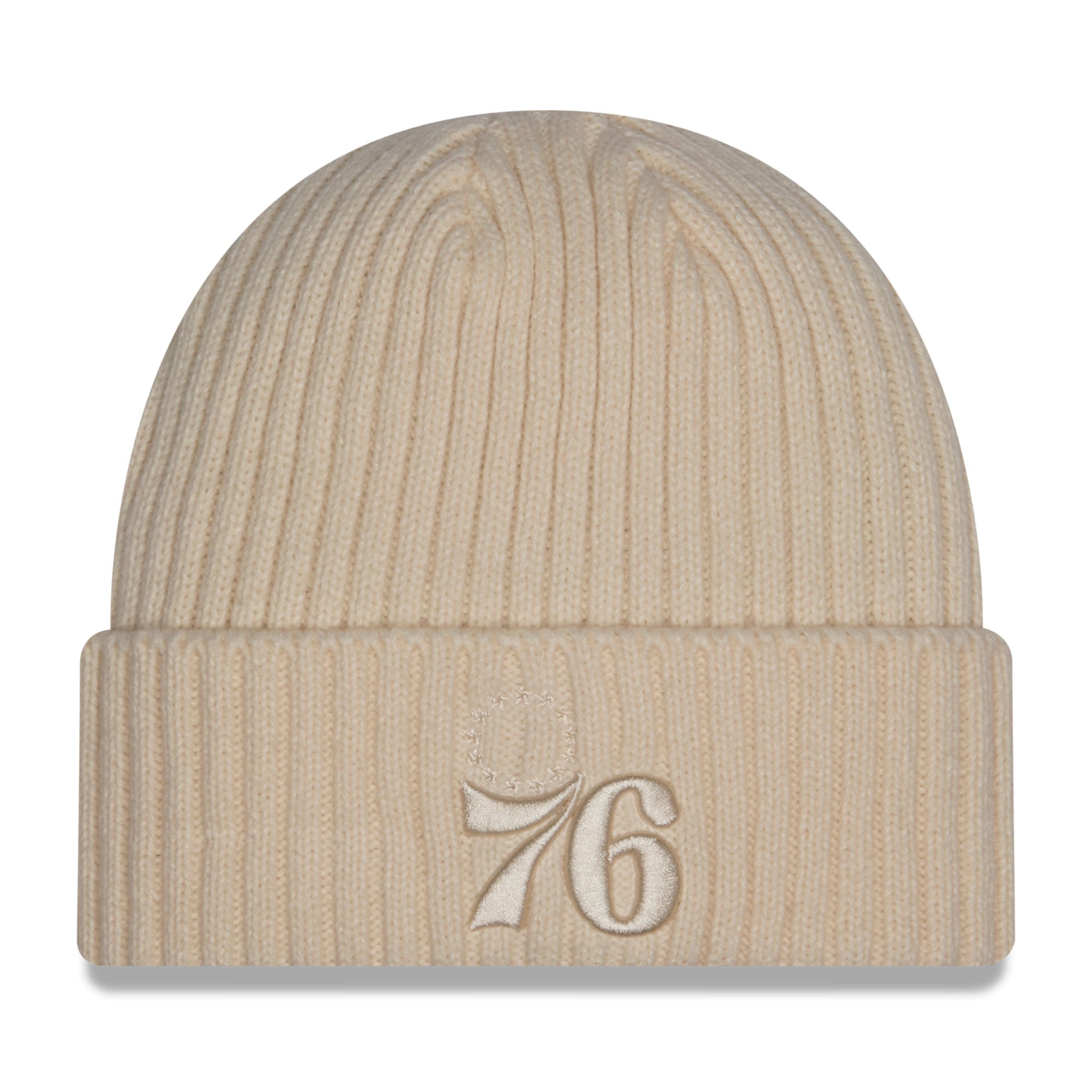 New Era Men's Cream Philadelphia 76ers Color Pack Cuffed Knit Hat - Cream