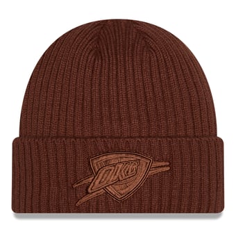 Men's New Era Brown Oklahoma City Thunder Color Pack Cuffed Knit Hat