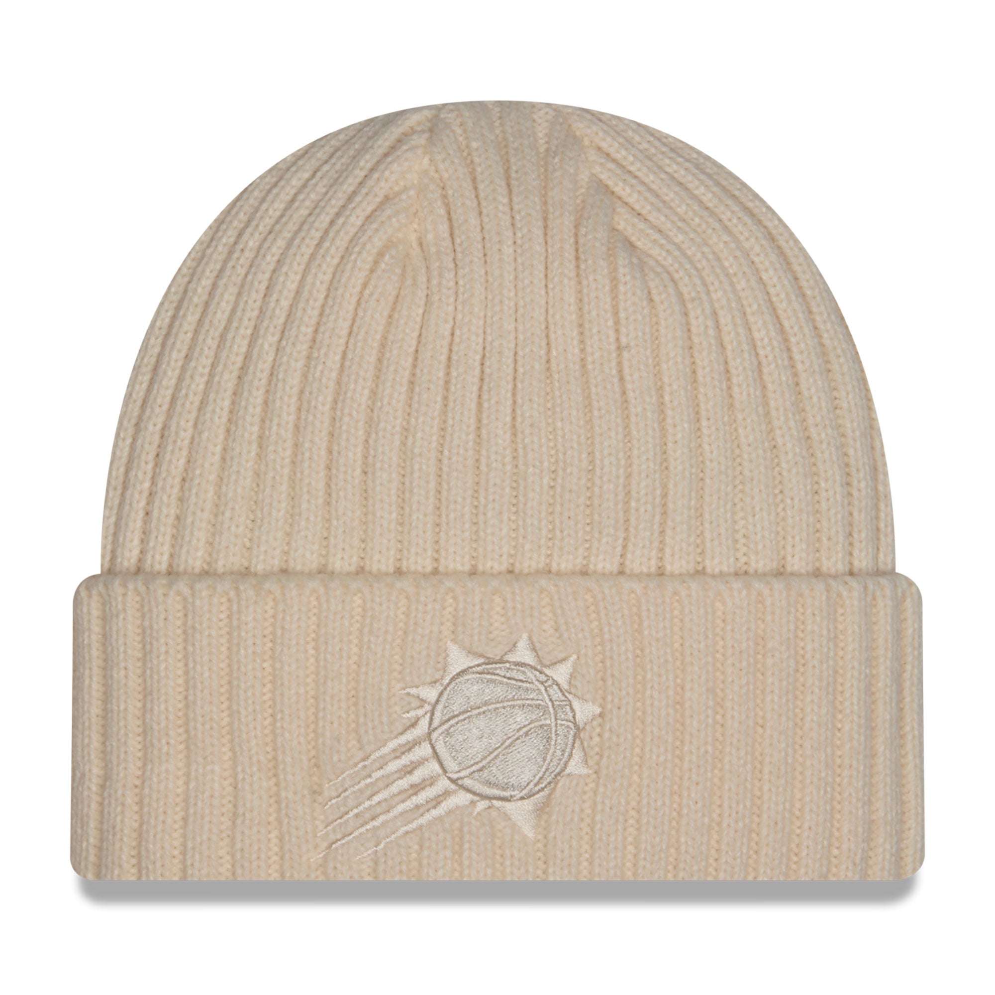 Men's New Era Cream Phoenix Suns Color Pack Cuffed Knit Hat