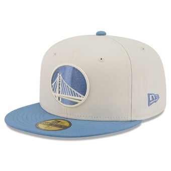 Men's New Era Cream/Light Blue Golden State Warriors Color Pack 2-Tone 59FIFTY Fitted Hat
