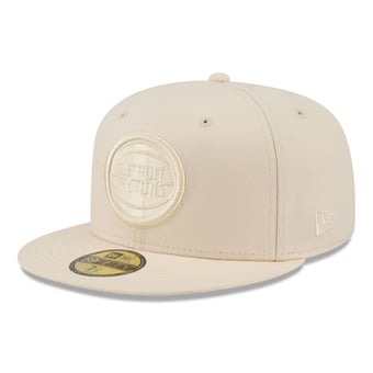 Men's New Era Cream Detroit Pistons Color Pack 59FIFTY Fitted Hat