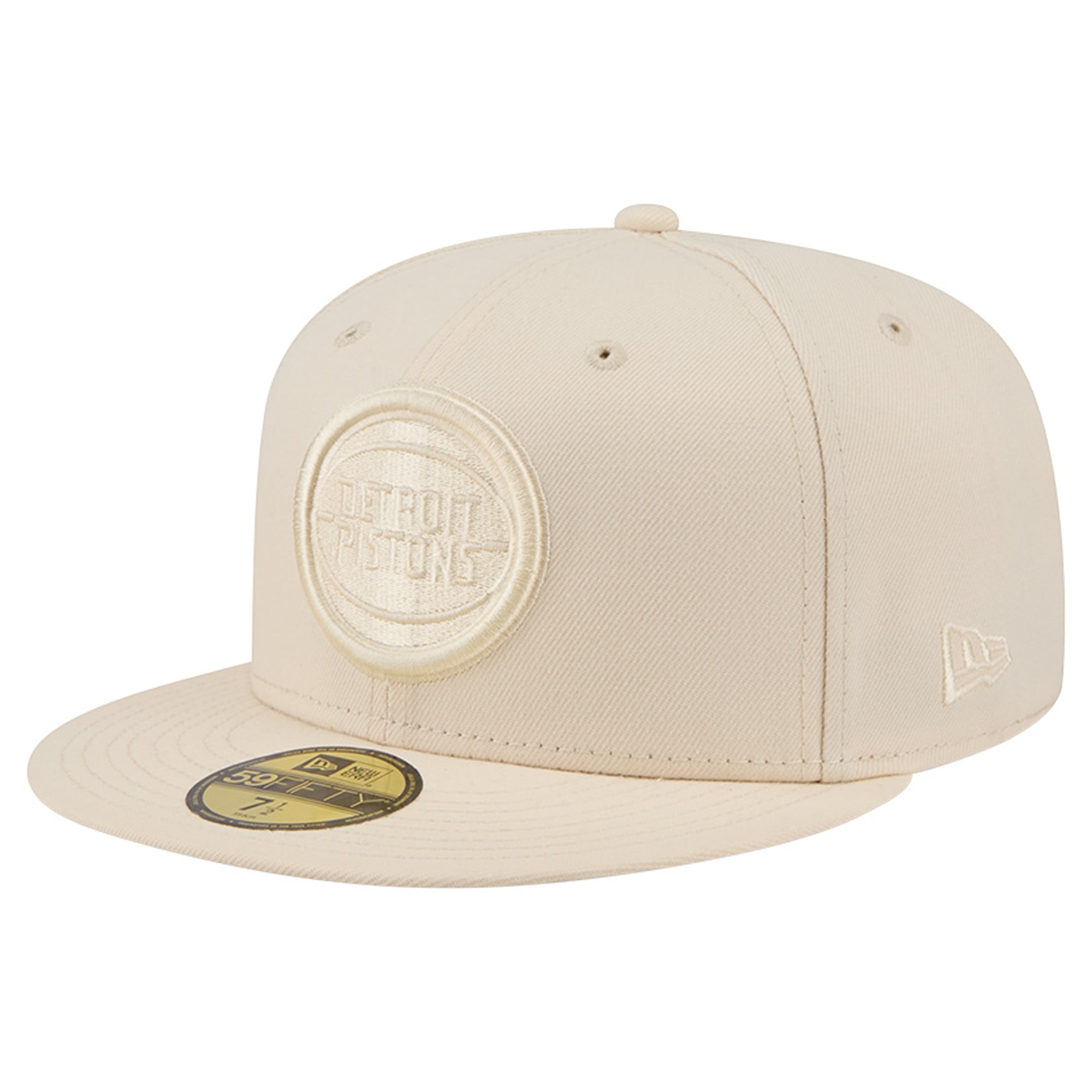 Men's New Era Cream Detroit Pistons Color Pack 59FIFTY Fitted Hat