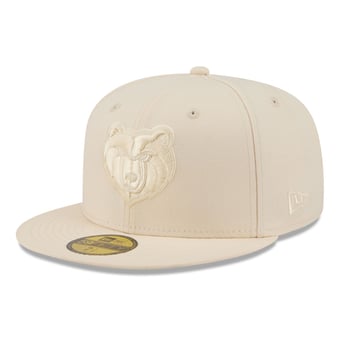 Men's New Era Cream Memphis Grizzlies Color Pack 59FIFTY Fitted Hat