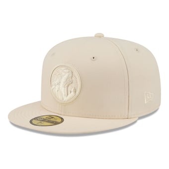 Men's New Era Cream Minnesota Timberwolves Color Pack 59FIFTY Fitted Hat