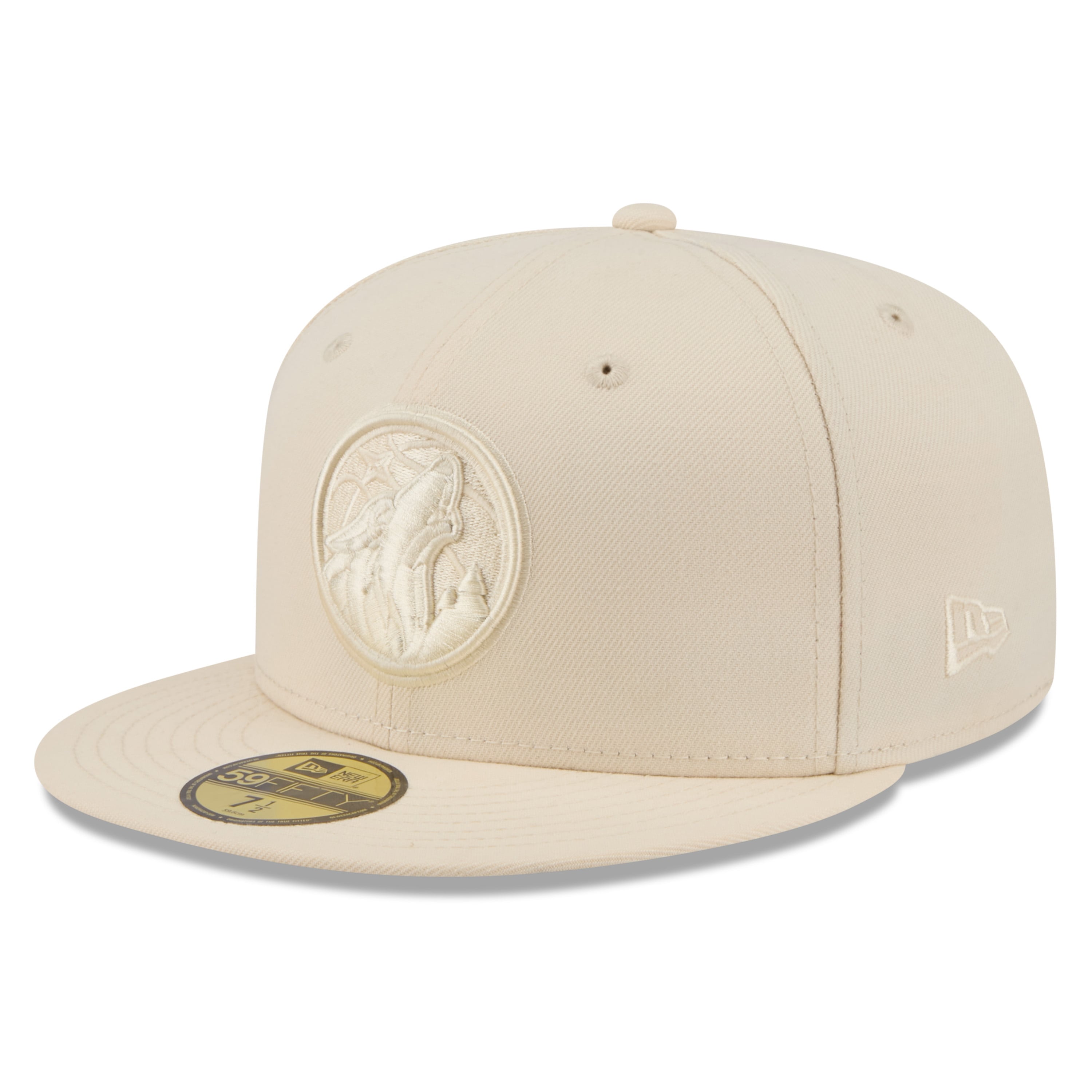 Men's New Era Cream Minnesota Timberwolves Color Pack 59FIFTY Fitted Hat