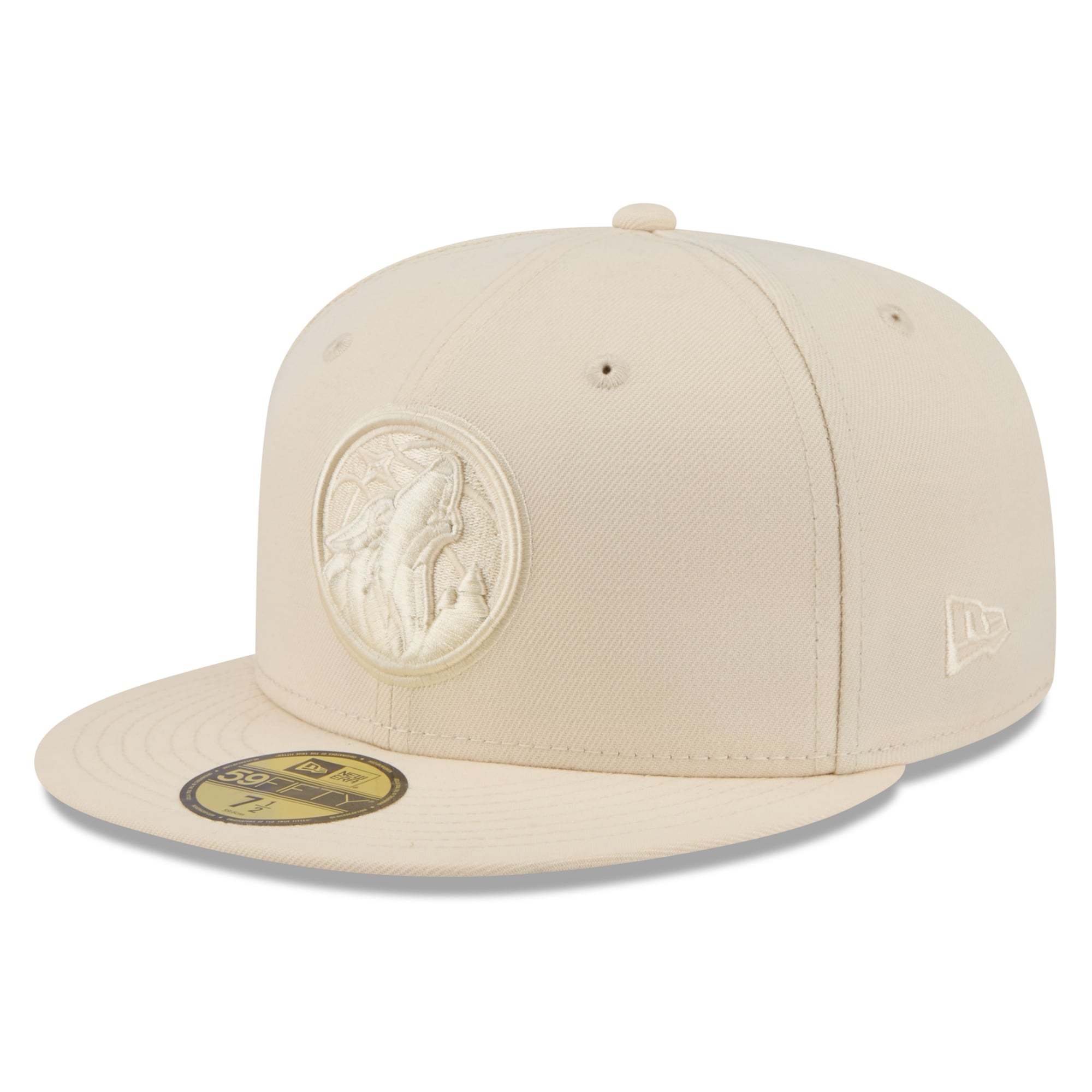 Men's New Era Cream Minnesota Timberwolves Color Pack 59FIFTY Fitted Hat