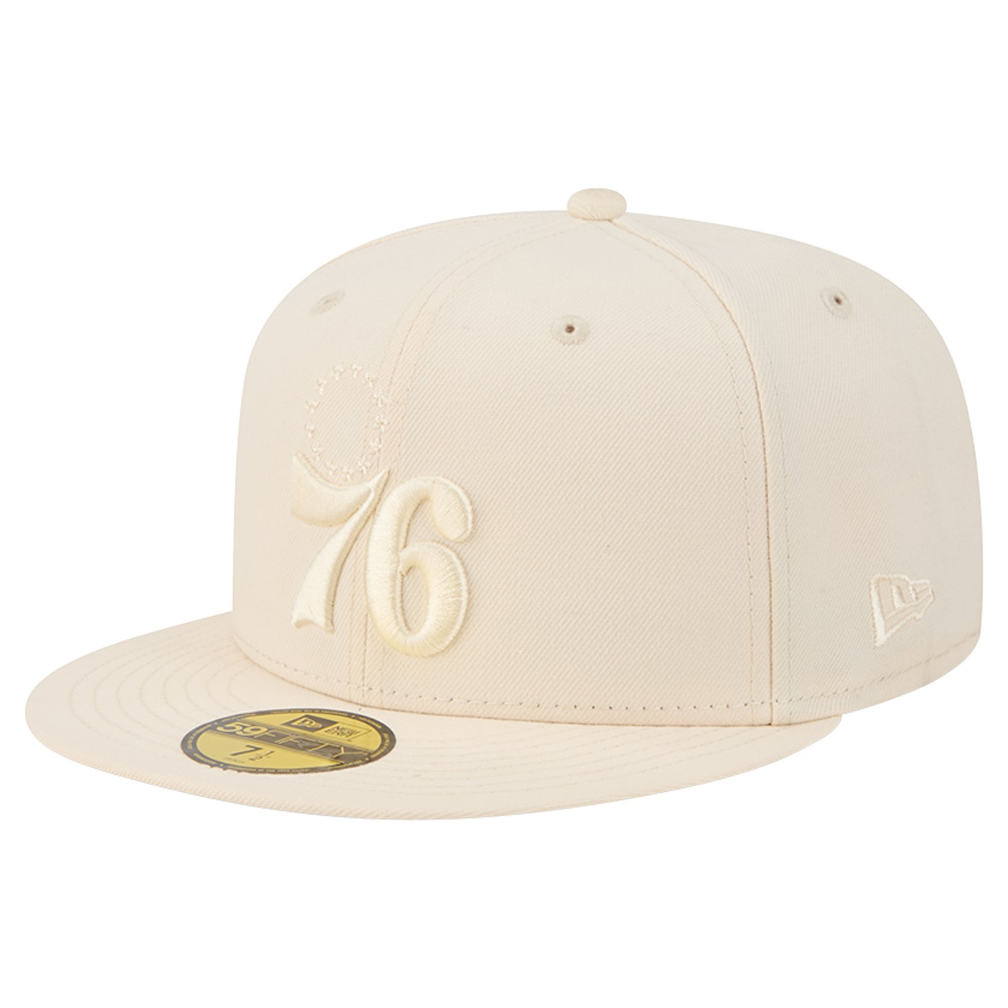 Men's New Era Cream Philadelphia 76ers Color Pack 59FIFTY Fitted Hat