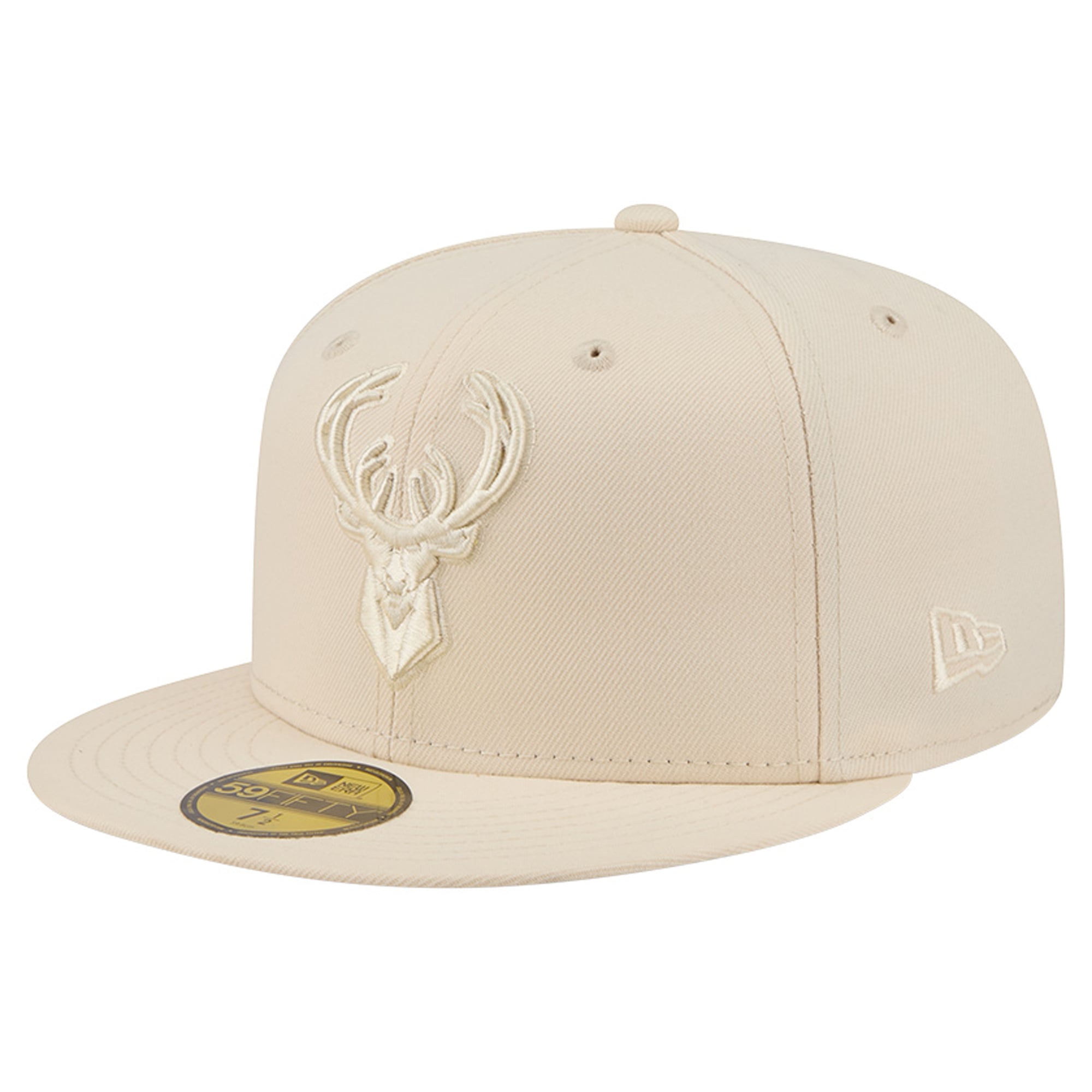 Men's New Era Cream Milwaukee Bucks Color Pack 59FIFTY Fitted Hat