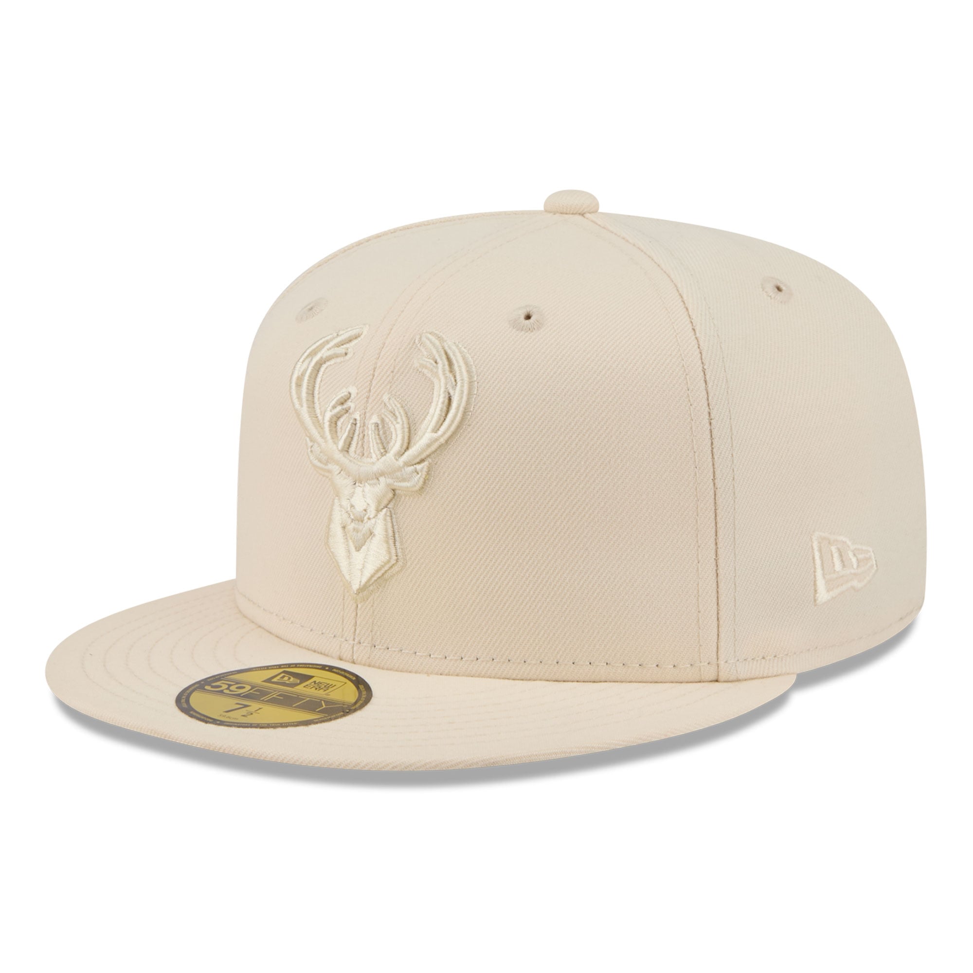 Men's New Era Cream Milwaukee Bucks Color Pack 59FIFTY Fitted Hat