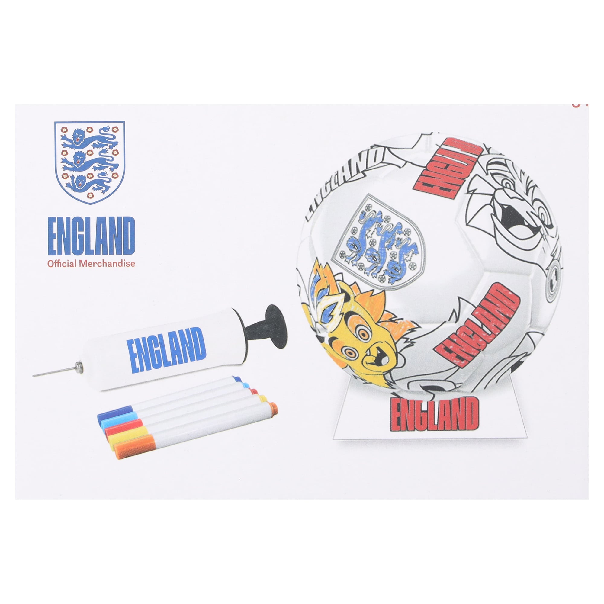 Hy-Pro Officially Licensed England FA Scribble Ball in White | Size: 2