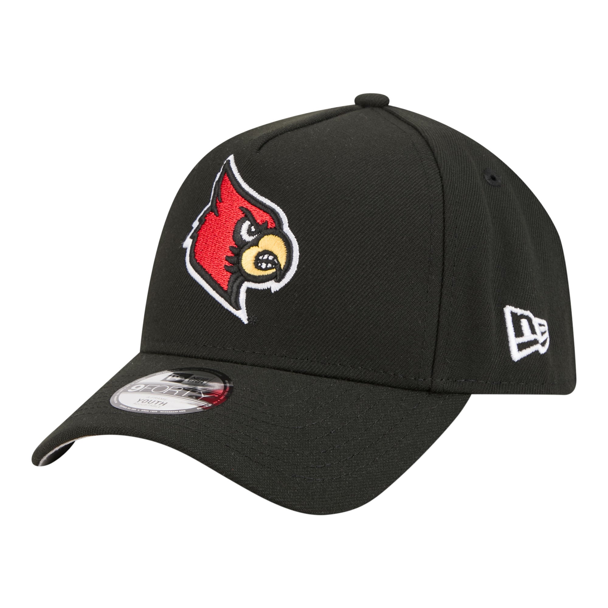 Youth New Era Black Louisville Cardinals 9FORTY A-Frame Adjustable Hat
