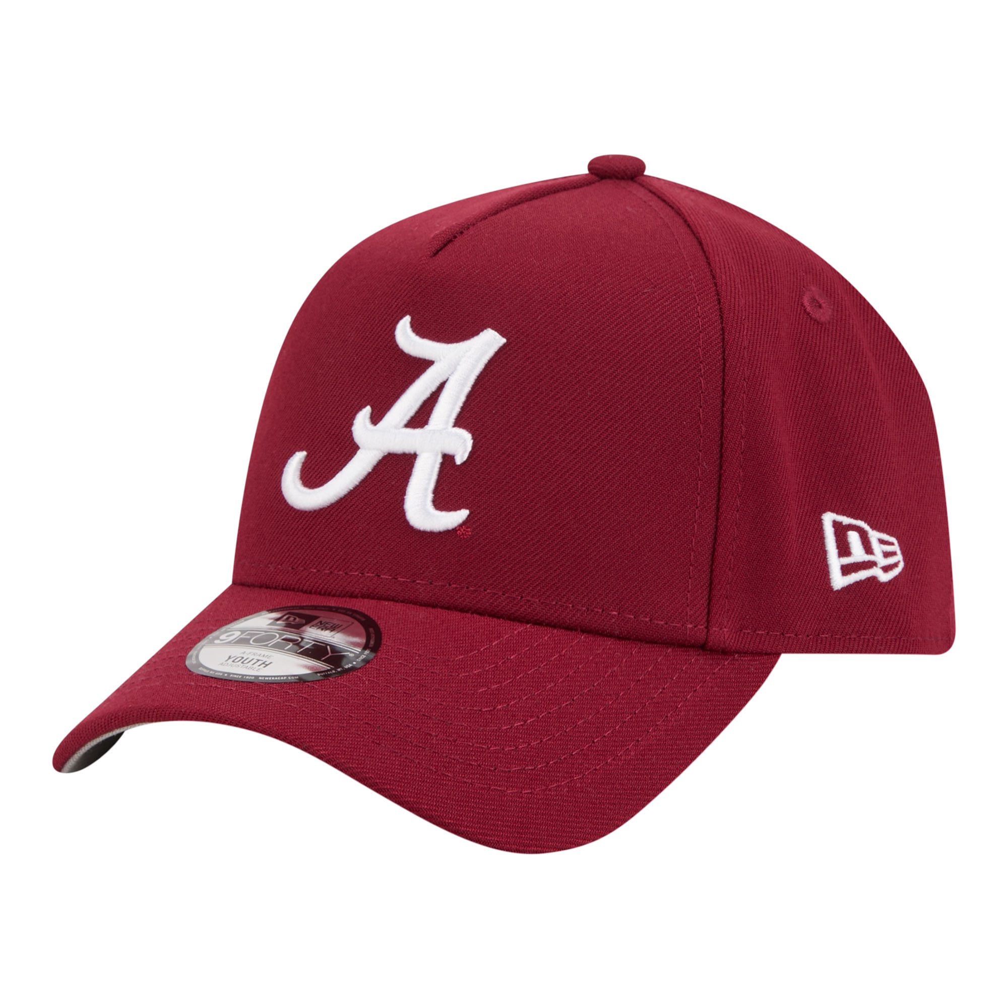 Youth New Era Crimson Alabama Crimson Tide 9FORTY A-Frame Adjustable Hat