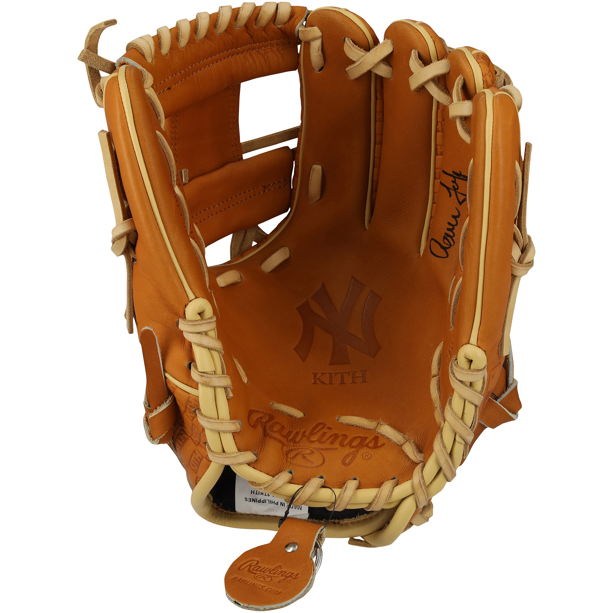 Aaron Judge New York Yankees Autographed Kith & Rawlings Replica Glove – Tan