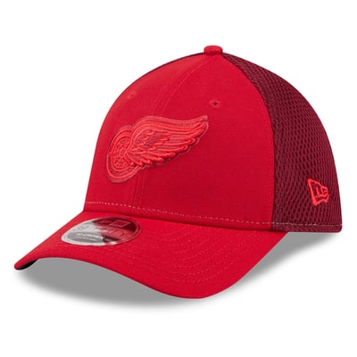 Men's New Era Red Detroit Red Wings Neo Mesh 39THIRTY M-Crown Stretch Hat