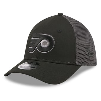 Men's New Era Black Philadelphia Flyers Neo Mesh 39THIRTY M-Crown Stretch Hat